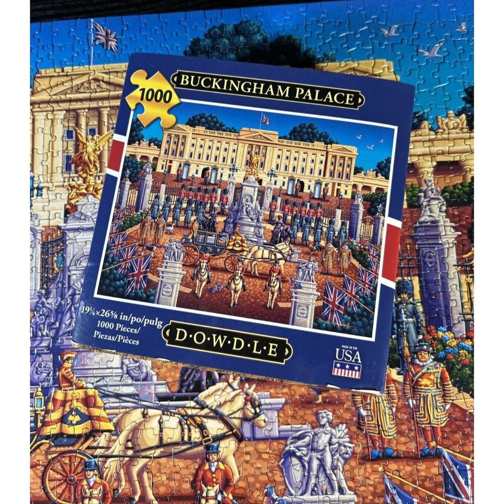Buckingham Palace 1000 Jigsaw Puzzle Dowdle Folk Art London England Complete